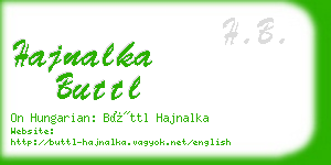 hajnalka buttl business card